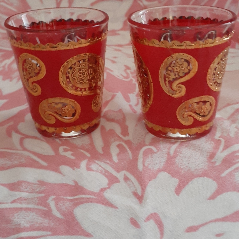MCM signed Culver shot glasses